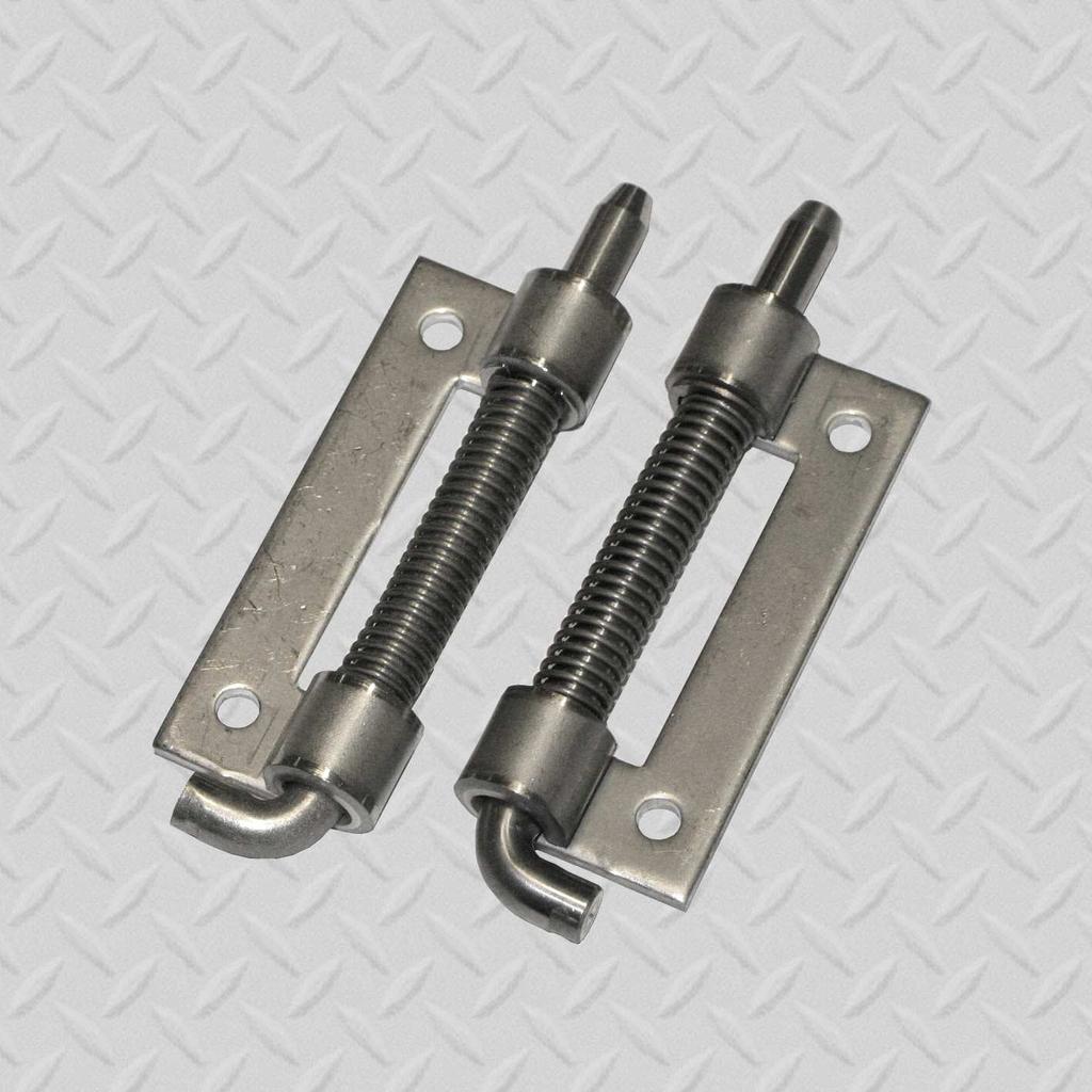 PRODUCT INFO FP09EN (06/2006) Hinge with spring loaded pin This range of hinge with spring loaded pin offers the following features: The retractable spring loaded pin allows the quick assembly and