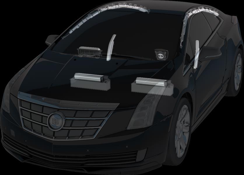 Cadillac ELR Airbags The ELR is equipped with 10 airbags to protect the occupant in front, rear, side, and
