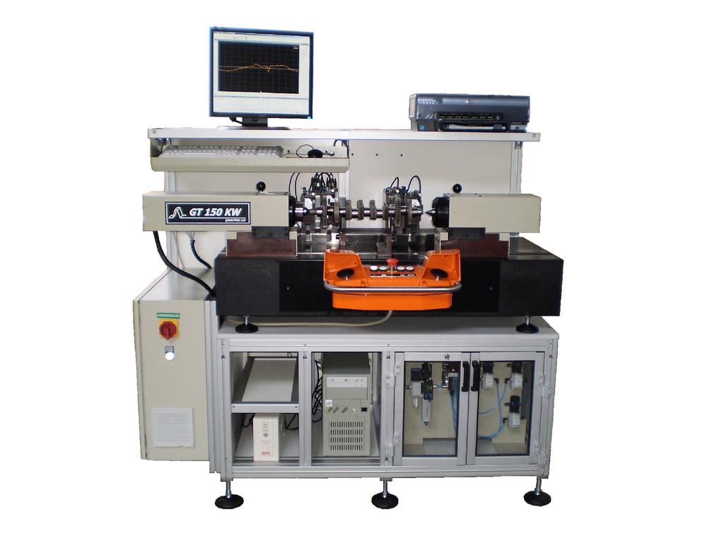 GT 150KW Double flank testing machine crankshafts Specification max. diameter of measured gear 150 mm max. diameter of master gear 150 mm center distance 0... 150mm max. weight of gear 5.0 kg max.