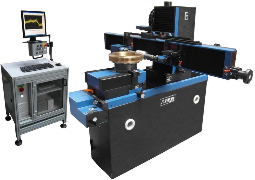 GTWG 600 Single flank and double flank testing machine worm gears Specifications max. diameter of worm gear 600 mm max. length of worm 500/1000 mm max.