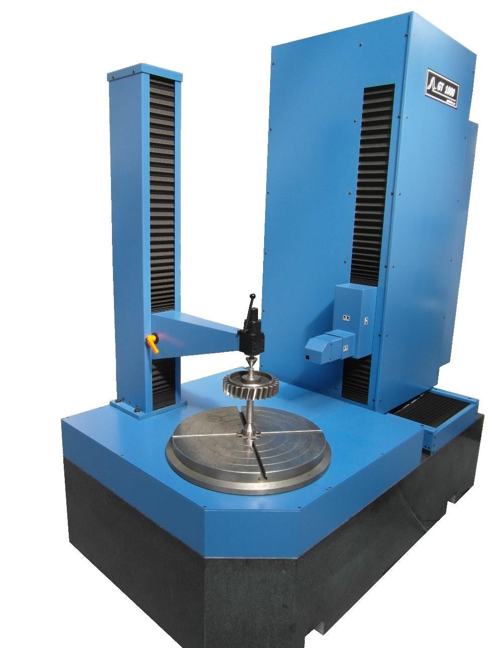 GT 1000 Measuring machine gears Specifications: diameter of gear, max. 1000 mm shaft length, max. 1000 mm measured length, max. 750mm gear weight, max. 500 kg modul range 1.