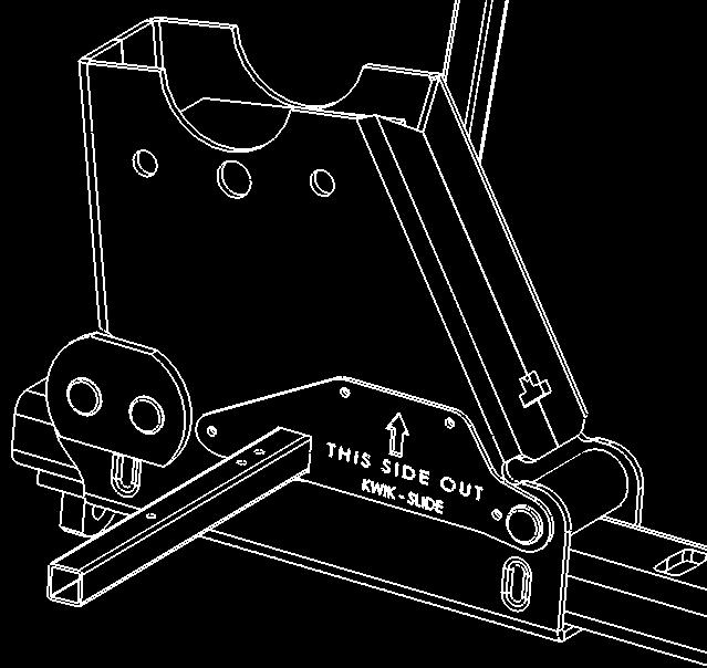1. For older versions of square tube sliders, the mounting template (figure 1) will need to be used to attach the gear casing to the tower. 2. Position the locking lever in its vertical position.