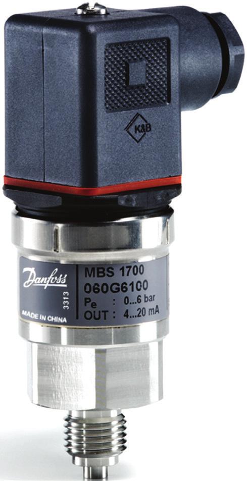 MAKING MODERN LIVING POSSIBLE Data sheet Pressure transmitter for general purpose Type MBS 1700 and MBS 1750 The compact pressure transmitters MBS 1700 and MBS 1750 are designed for use as a general