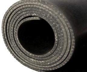 Commercial grade with cloth reinforcement Polymer: Styrene-Butadiene rubber reinforced with 3.4 oz./sq. yd.