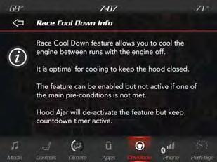 After making a pass down the drag strip, this feature helps cool the car after the engine has been shut down.