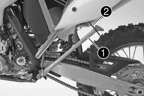 40Foot brake lever Foot brake lever is located in front of the right footrest.