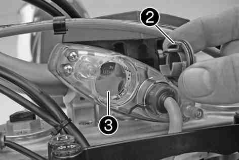 ELECTRICAL SYSTEM 85 Using a coin, turn locking cap counterclockwise all the way and remove it. Remove speedometer battery.