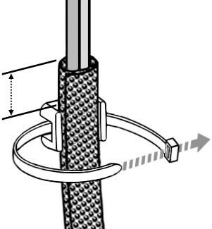 Secure only one cable bundle, each a maximum 1/2 (1.3 cm) wide, per anchor.