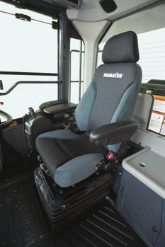 The angle of the armrest is fully adjustable for optimum operator comfort.