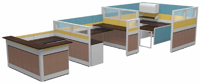 The gorgeous, modern Sapphire System enables you to create endless solutions. Fabricate private offices, an open-plan layout, or use as a benching application.