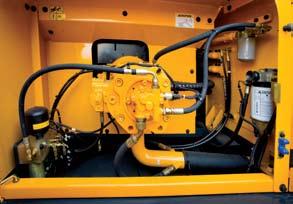 This system interfaces with multiple sensors placed throughout the hydraulic system as well as the electronically controlled engine to provide the optimum level of engine power and hydraulic flow.