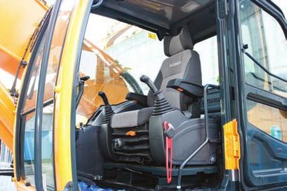 Hyundai's 9S Series provides improved cab amenities, additional space and a comfortable seat to minimize stress to the operator.