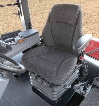 A semi-active air-ride suspension seat and the training seat are both standard in this configuration.