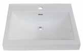 depth: 31/8 / Drain hole: 1¾ (45mm) S-11021W1 22x18 Ceramic Sink w22 x d18 x h2½ / with overflow Pre-drilled: