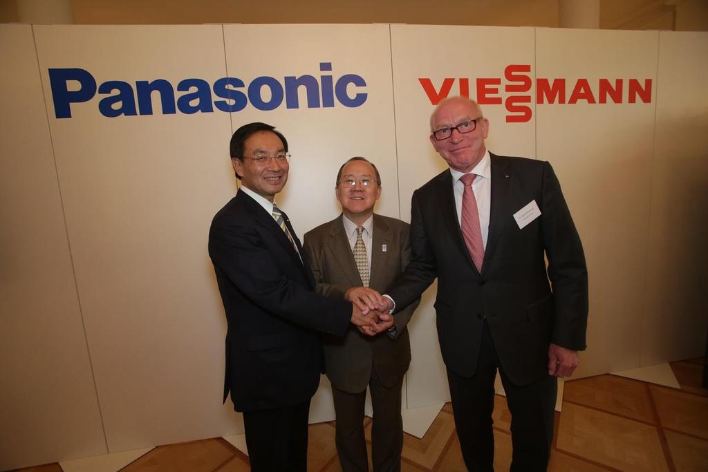 Cooperation Viessmann and Panasonic European Fuel Cell product announcement on 9 September 2013 Ceremony with members of