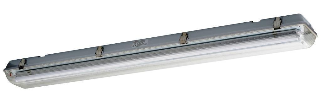 4 Foot Twin 18w tubes Weather/Proof LED EM Light MODEL: FP36LEDWP Protection Class: IP65. Specially designed for water proof, dust proof & corrosion proof.