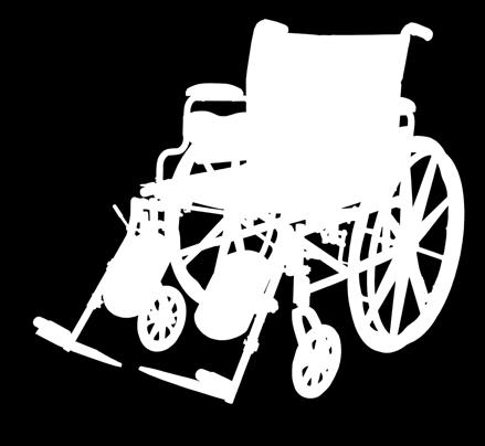 The wheelchair comes standard with adjustable anti-tippers and a fully detachable 2" seat extension with hardware.
