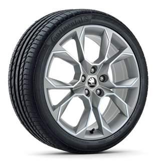 for 225/40 R18 tyres in anthracite design, brushed Gemini 5E0 071 498F 8Z8 Light-alloy wheel 7,5J x 18 for 225/40 R18 tyres in