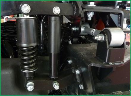Tractor Walk Around REAR Cab Suspension 1. Mechanically controlled maintenance free system 2.