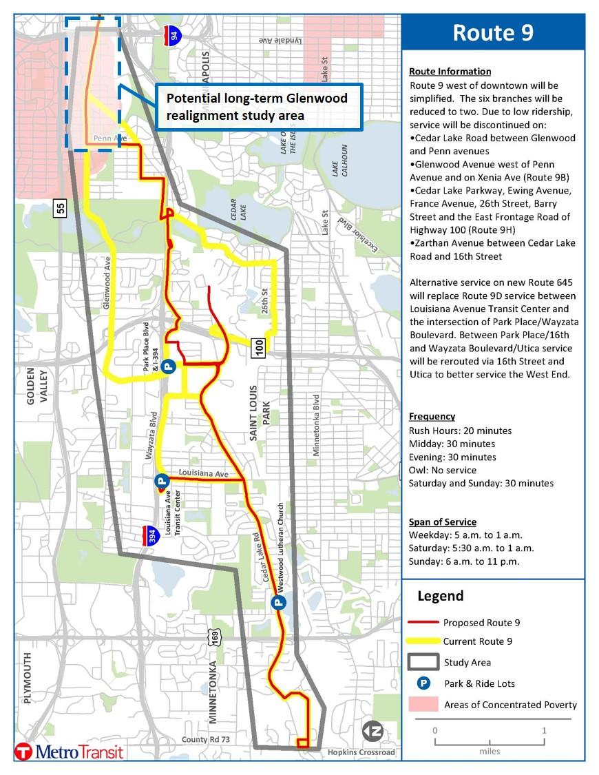 Figure 2: Route 9 Transit Study proposed concept