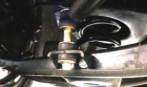 7. 8. SwayBar OUTSIDE INSIDE 7. This kit requires a Bracket to be installed on the control arm for the sway bar linkage.