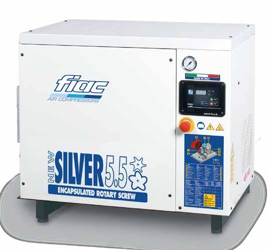 NEW SIVER 5,5 10 NEW SIVER compressors of 10 and greater are available with the high efficiency IE3 motor Module: only compressor NEW SIVER 5,5 10 Belt drive Type xx l db (A) l /min CFM m 3 /h bar
