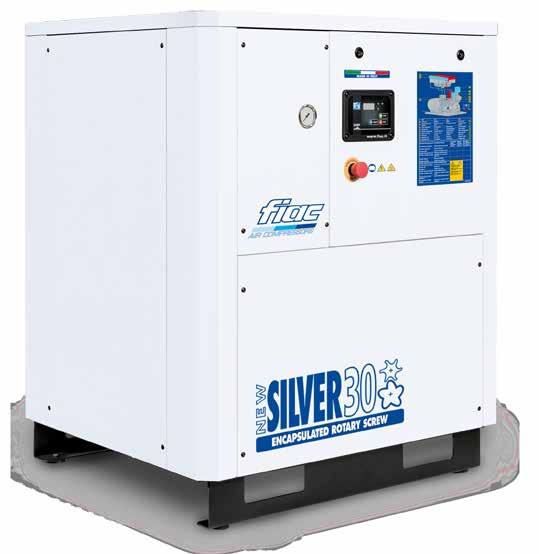 Encapsulated rotary screw compressors Module: only compressor Belt drive Type NEW SIVER 25-30 xx l db (A) l /min CFM m 3 /h bar psi BS kw mm in kg lb NEW SIVER 25-73 2700 95.3 162 8 116 2500 88.