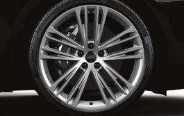 Standard equipment and options Wheels, suspension and driving dynamics 20 alloy wheels in 5-twin-spoke V design with 255/40 tyres 21 alloy wheels in 5-V-spoke star design with 255/35 tyres 42W