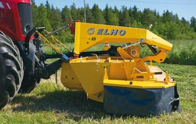 ELHO. The stable framework of the machine allows the cutting bar to follow the surface of the field freely and to avoid