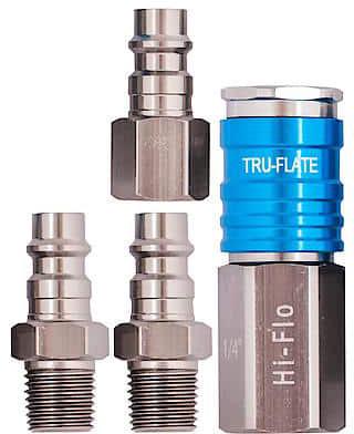 Couplers, (3) Female Plugs, and (4) Male Plugs Tru Flate Hi Flo Coupler and Plug Kit, 10