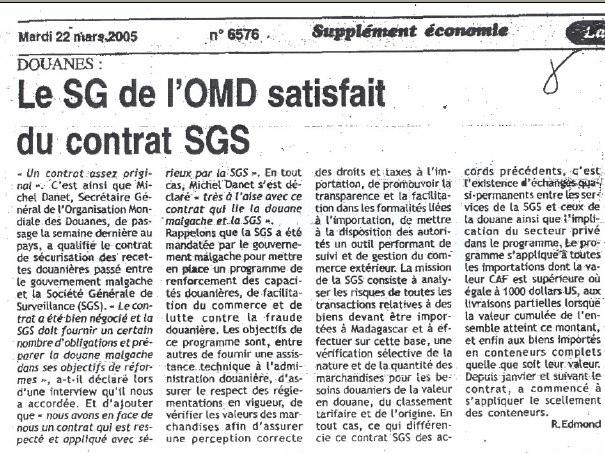 SGS to Governments References Since 1963 SGS