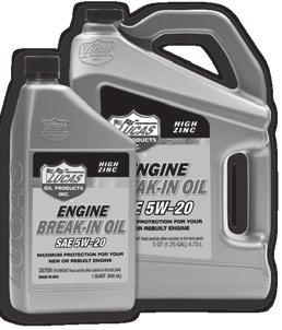Additional anti-wear additives have been added to improve performance, especially for new or rebuilt engines or engines with flat tappets which experience greater sliding friction.