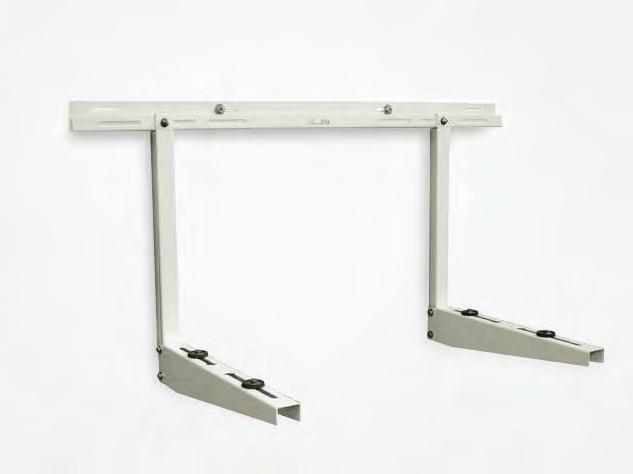 24 PROTECTIVE GUARDS 24 MINI-SPLIT MOUNTING BRACKETS These flat packed self assembly brackets are available with or without a crossbar and can support outdoor ductless split systems up to 310 lbs.