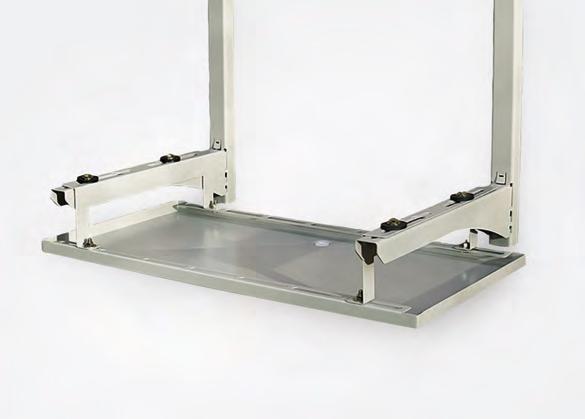 PROTECTIVE GUARDS 25 LIGHTWEIGHT & HEAVY DUTY COLLECTION TRAYS The condensate collection trays are supplied with attachment arms which can be mounted to the brackets (page 24).