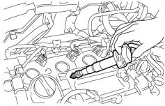 ON-VEHICLE INSPECTION 1. CHECK IGNITION COIL ASSEMBLY AND PERFORM SPARK TEST (a) Check for DTCs. NOTICE: If any DTC is present, perform troubleshooting in accordance with the procedure for that DTC.