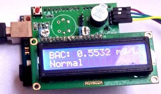 08% so the LCD display will show that alcohol content is overflow, dc motor will stop running and ignition also stopped.