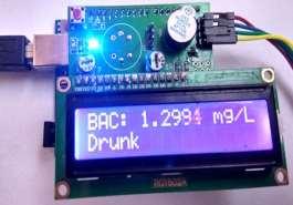 When Driver is not in Drunken State the below message came on LCD in the On-Board Unit. Figure 7 LCD Output of alcohol detection when driver in druken state 7.