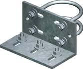 The large clips are our strongest and comes with double u-bolts that can attach pipes ranging from 1 7 / 8" to 4½" OD.