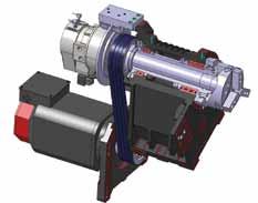 Spindle Design of lowinertia spindle saves acceleration /deceleration time while improving productivity, and realizes powerful cutting with