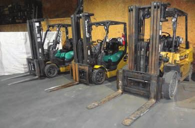 hydraulic scrap baler 100+ available Partial view of forklifts available up to 40 yard capacity