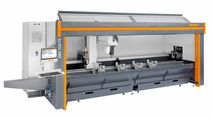5-axis profile machining centre Profile machining centre SBZ 122/75 5-axis model for metal construction and industrial applications All operations, such as routing, drilling and tapping are performed