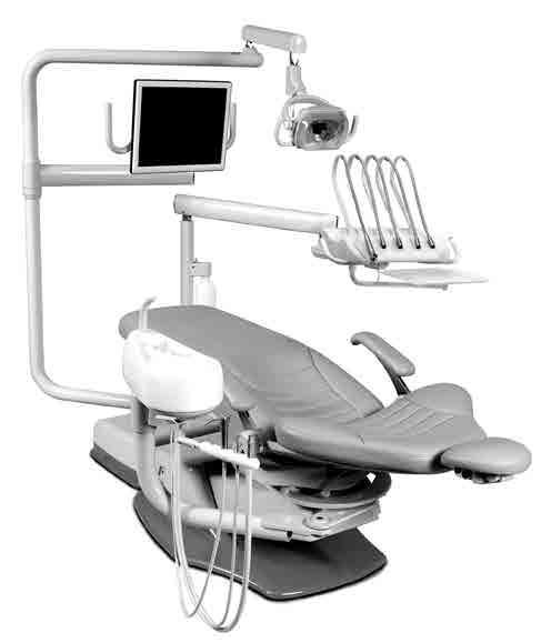 Pivot Chair Mount Packages Euro Control Head Standard Features: Delivery System 4987PI Automatic control for four handpieces asepsis 3-way air/water syringe w/tubing, 3 handpiece tubing, 4-hole