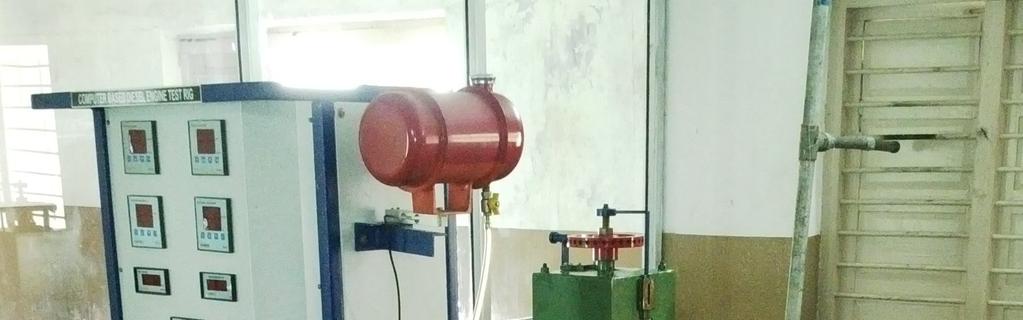 An orifice meter with U-tube manometer is provided along with an air tank on the suction line for measuring air consumption.