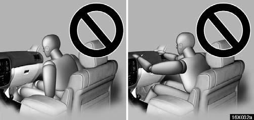 COMFORT ADJUSTMENT 16X111a 16X032a Move seat fully back A forward facing child restraint system should be allowed to be put on the front passenger seat only when it is unavoidable.