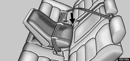 COMFORT ADJUSTMENT 16X070b 16X106a CAUTION Never put a rear facing child restraint system on the front passenger seat because the force of the rapid inflation of the front passenger airbag can cause