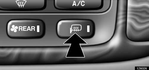 SWITCHES NOTICE When cleaning the inside of the rear window, be careful not to scratch or damage the heater wires or connectors.