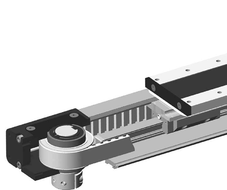 Linear Drive with - selective with Integrated Recirculating Ball Bearing Guide or Integrated Roller Guide Advantages: Accurate path and position control High force output High speed operation High
