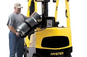 ERGONOMICS CAN LEAD TO SAVINGS The Hyster S40-70FT series reduces operator fatigue through superior operator comfort, intuitive handling, and easy entry and exit.