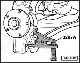 Page 4 of 17 40-56 - Remove bolt -3- and nut -4-. - Disconnect tie rod end.