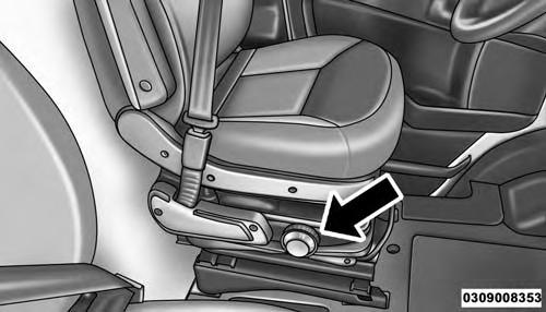WARNING! Adjusting a seat while the vehicle is moving is dangerous. The sudden movement of the seat could cause you to lose control.